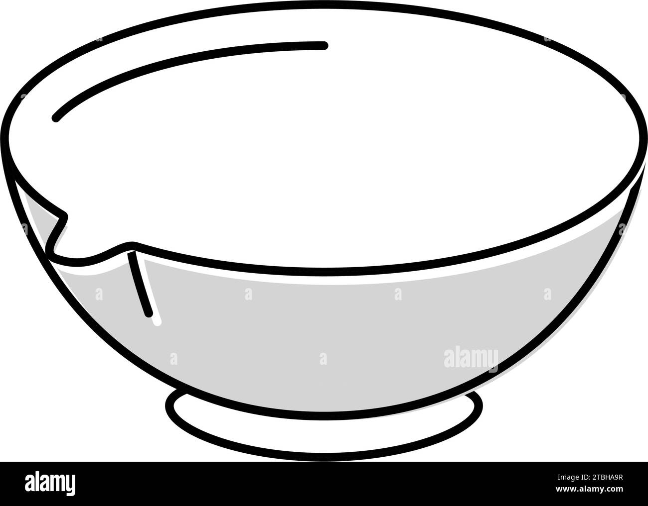 evaporating dish chemical glassware lab color icon vector illustration