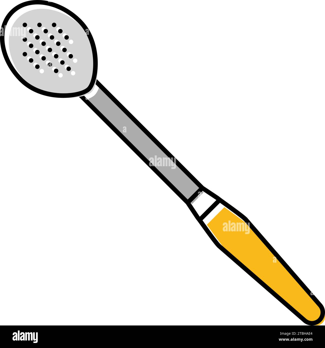 slotted spoon kitchen cookware color icon vector illustration Stock ...