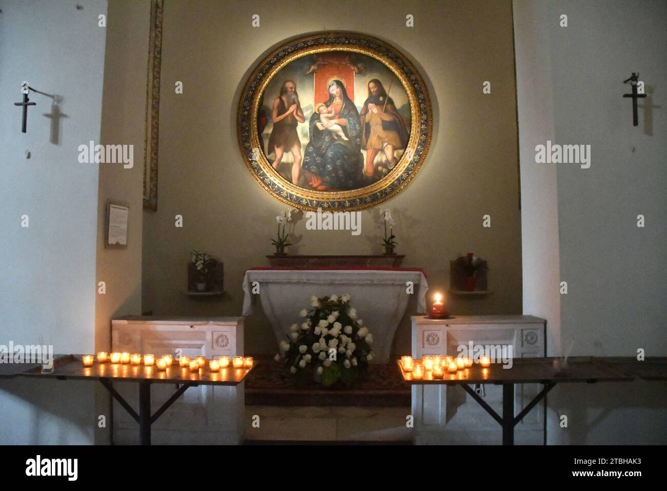Milano Italy - Basilica Sant'Ambrogio, inside, chapel of the Madonna of Help Stock Photo