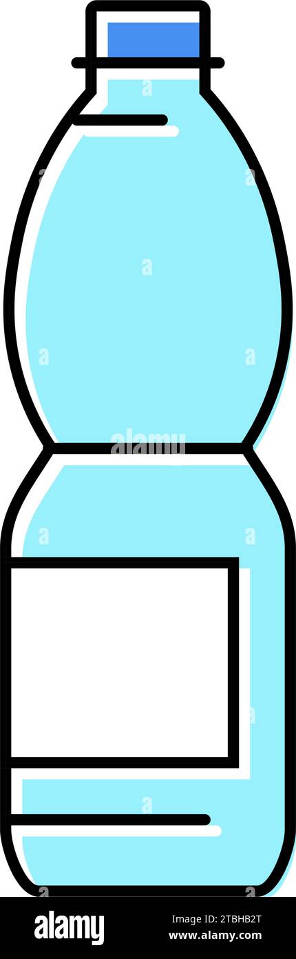 recycle water plastic bottle color icon vector illustration Stock ...