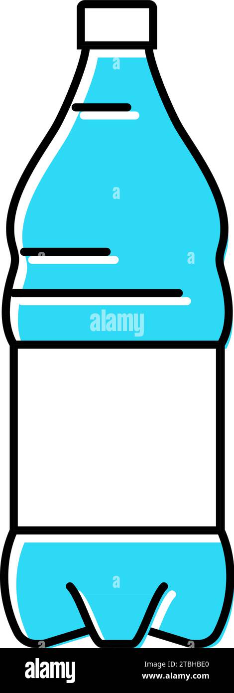 liquid water plastic bottle color icon vector illustration Stock Vector ...