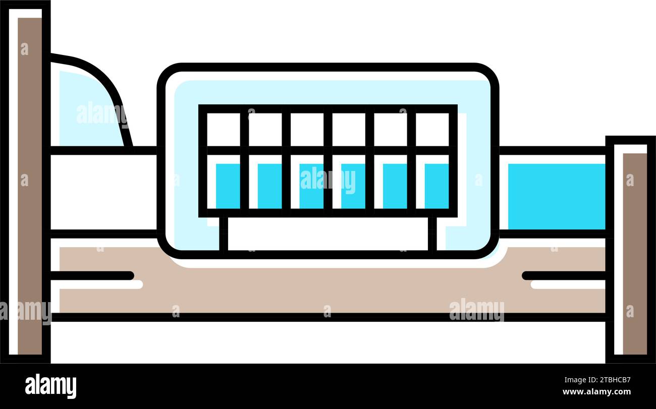 bed rail kid bedroom color icon vector illustration Stock Vector Image ...