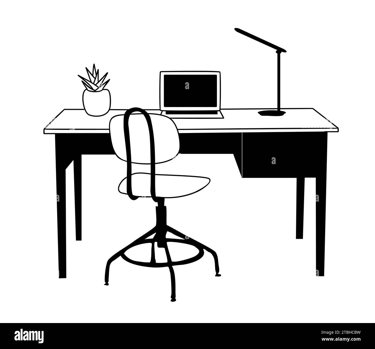 Organized workspace black and white stock photos images alamy