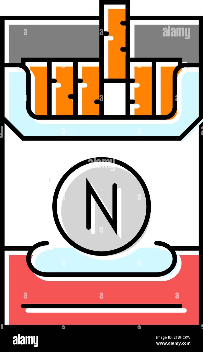 cigarette nicotine color icon vector illustration Stock Vector Image ...