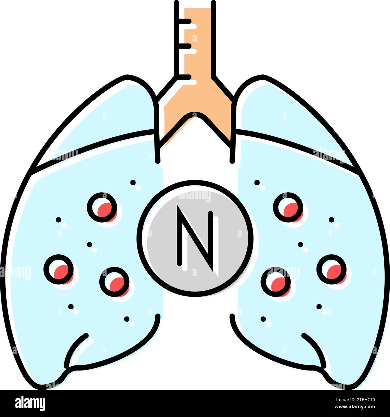 cancer nicotine color icon vector illustration Stock Vector Image & Art ...