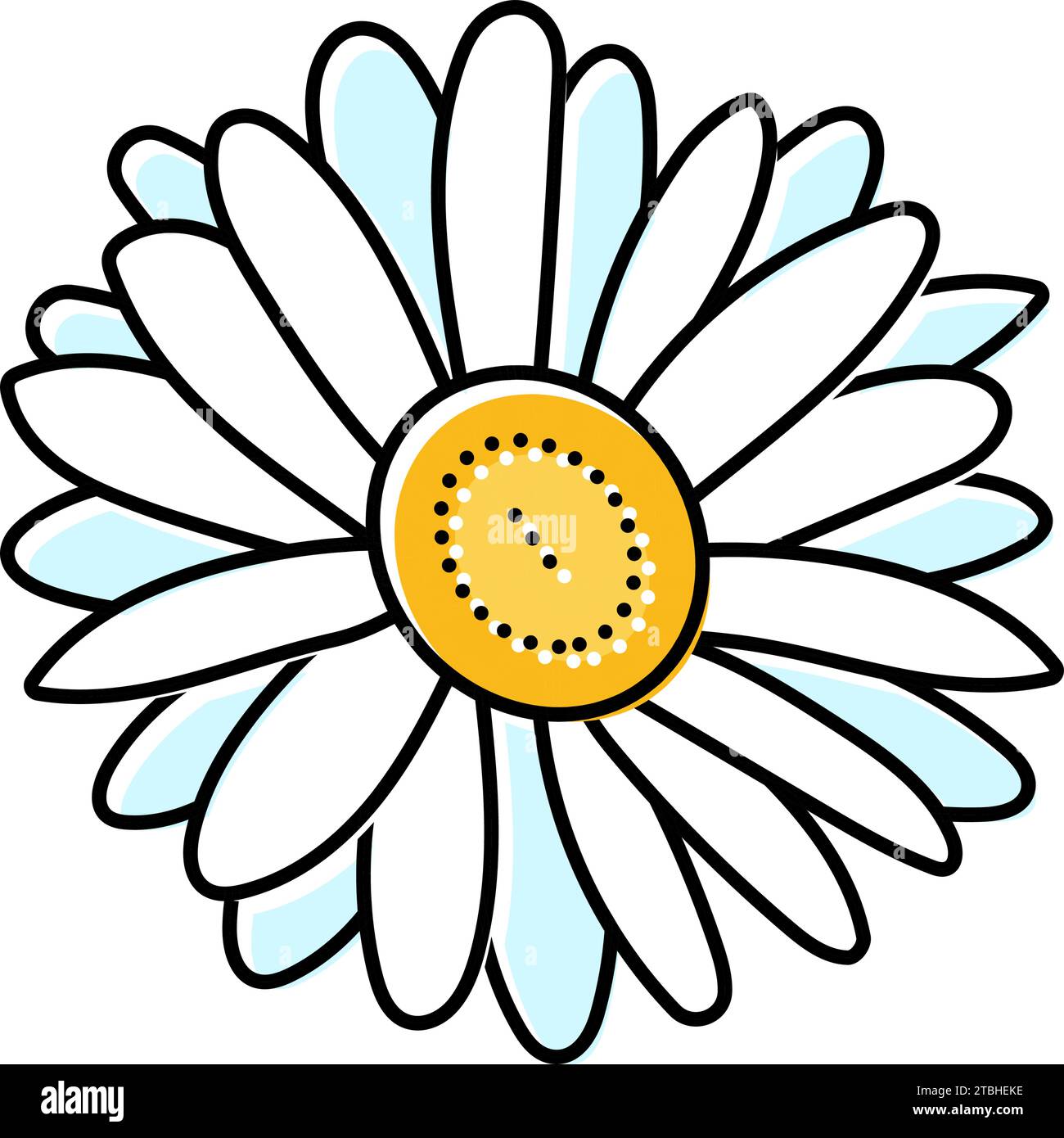 daisy blossom spring color icon vector illustration Stock Vector Image ...