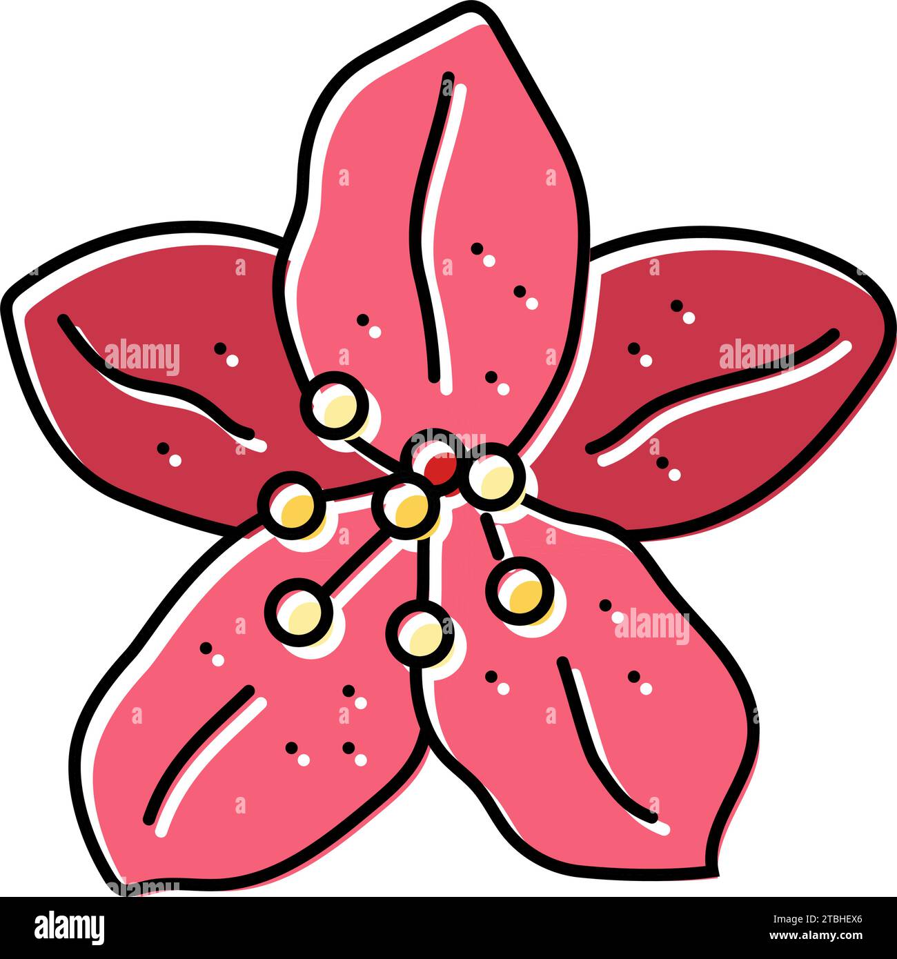rhododendron flower spring color icon vector illustration Stock Vector