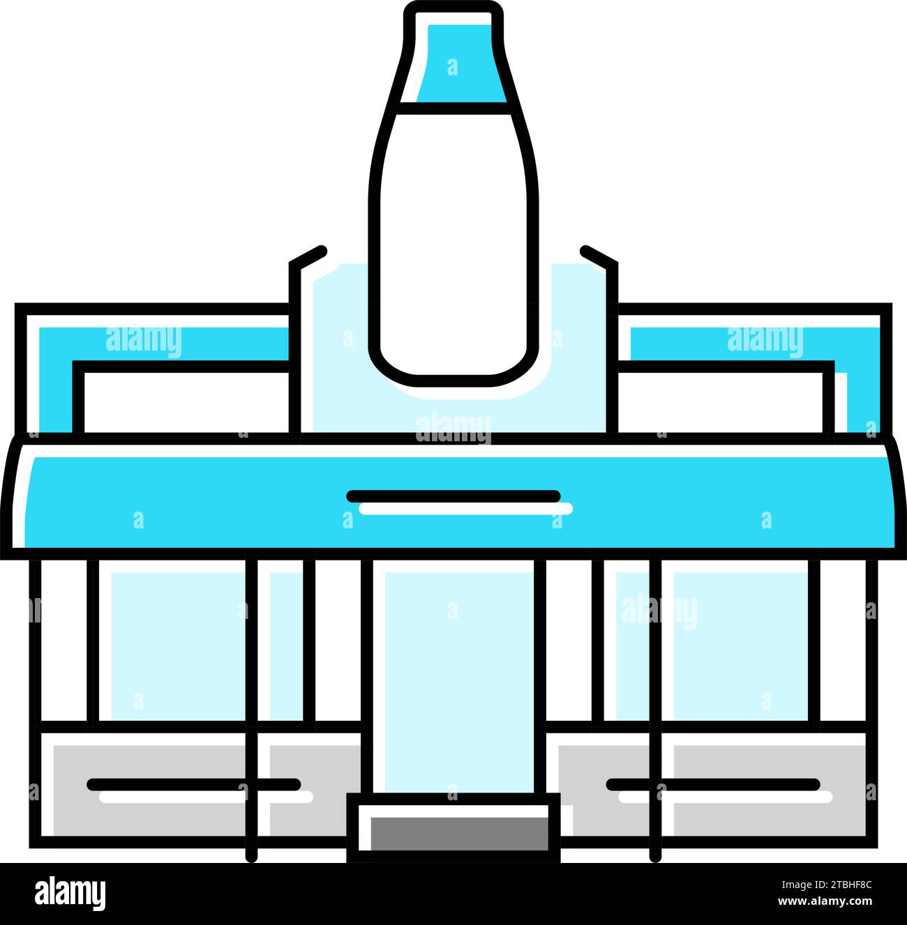 dairy shop color icon vector illustration Stock Vector Image & Art - Alamy