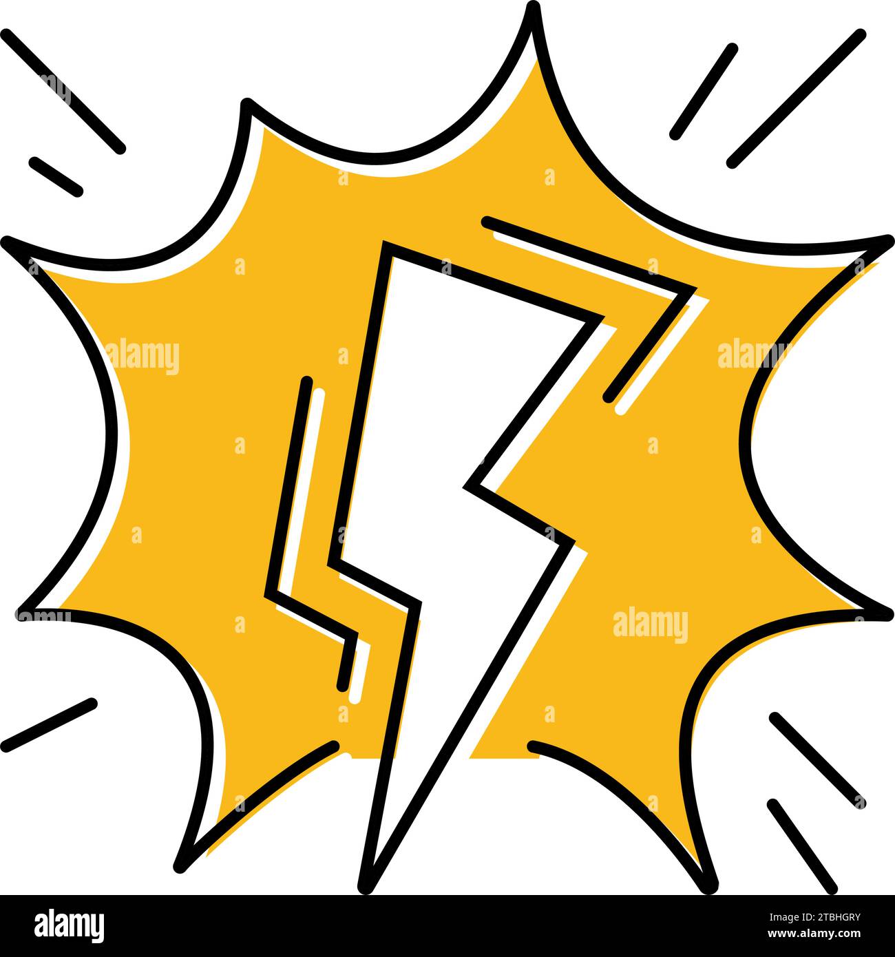 lightning electricity color icon vector illustration Stock Vector Image ...