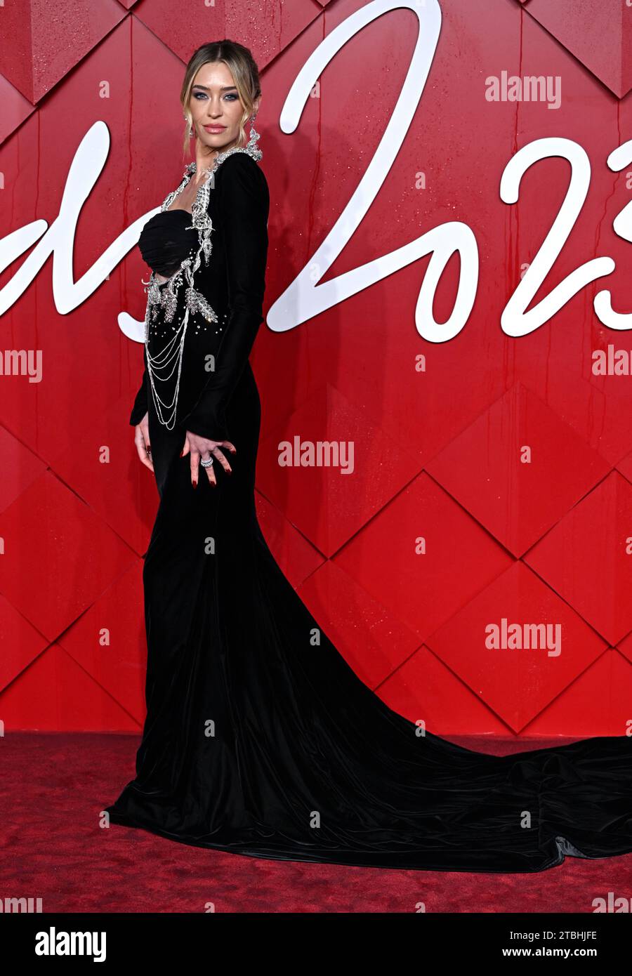 London, UK. December 4th, 2023. Zara McDermott arriving at the Fashion ...