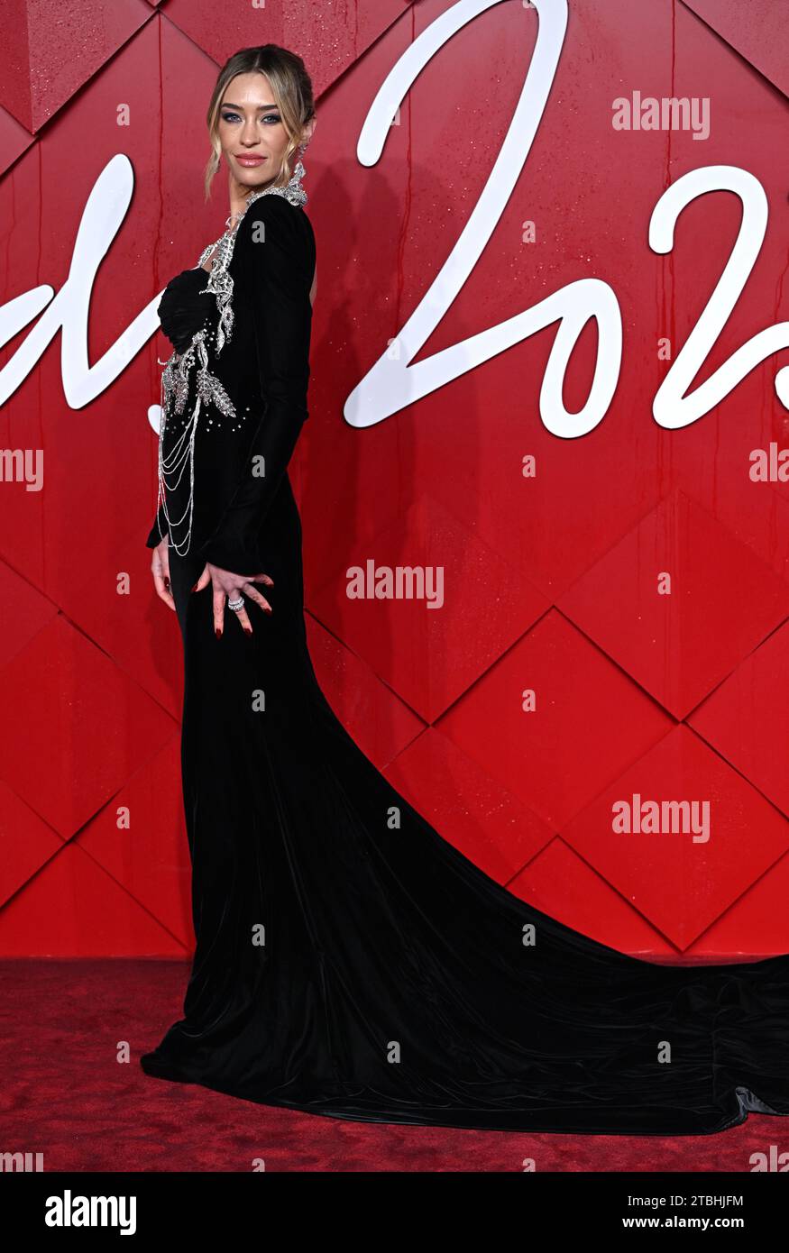 London, UK. December 4th, 2023. Zara McDermott arriving at the Fashion ...