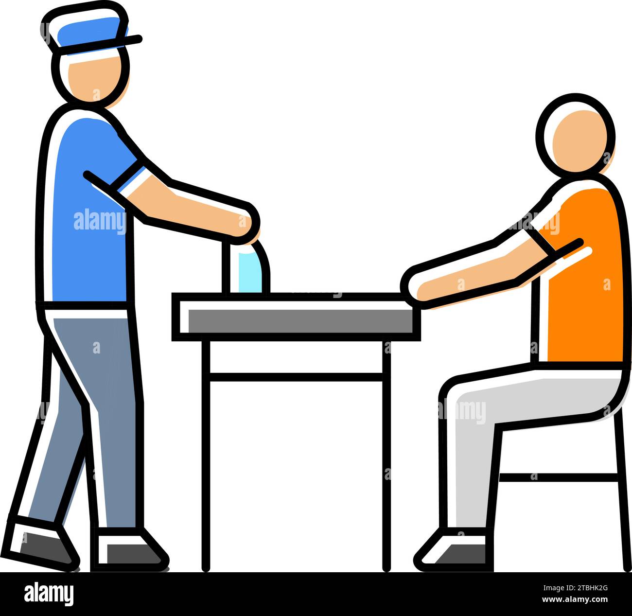 police interrogation crime color icon vector illustration Stock Vector ...
