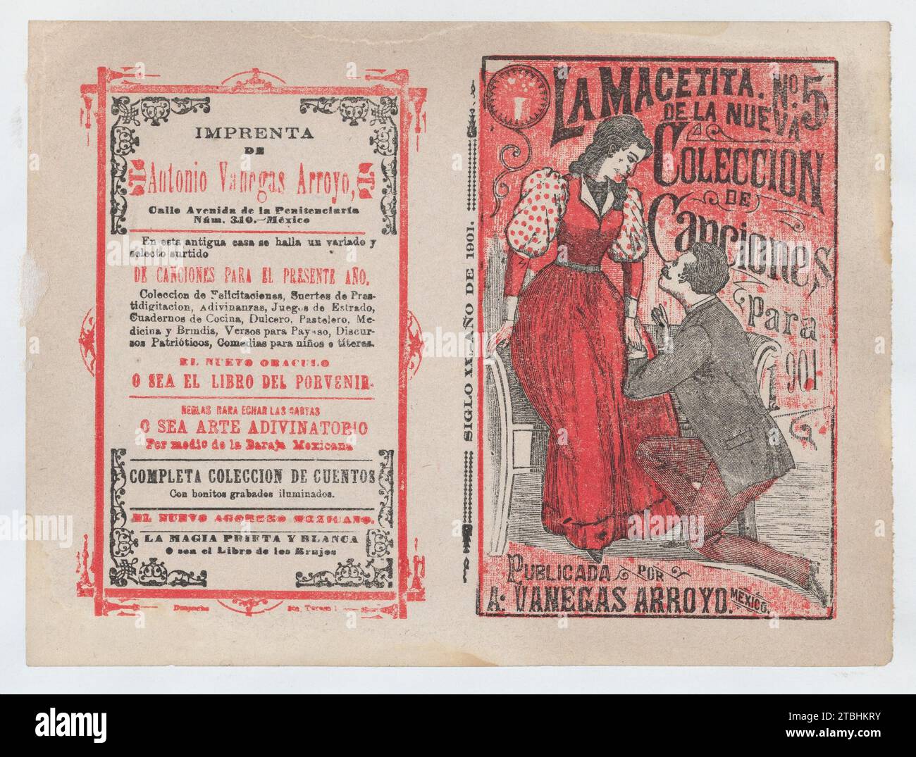 Front and back covers printed on the same sheet for a collection of ...