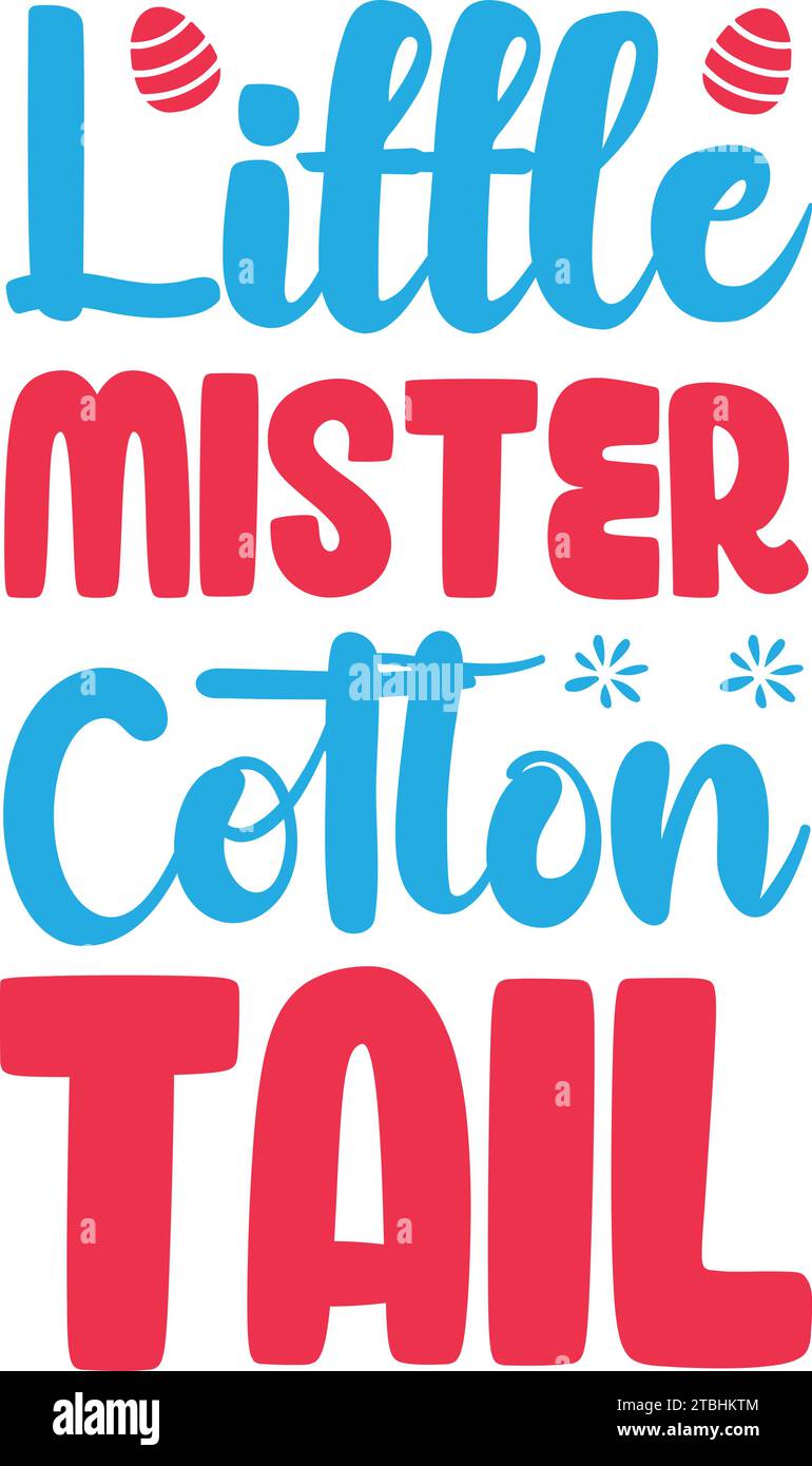 Little Mister Cotton Tail Retro Design , Retro SVG Designs Stock Vector
