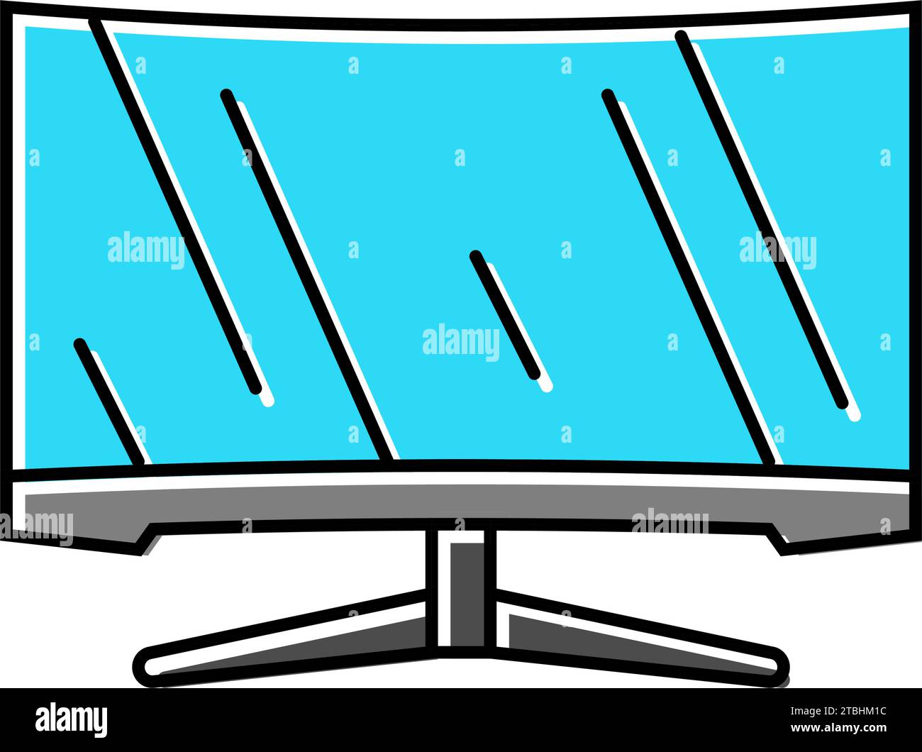 monitor gaming pc color icon vector illustration Stock Vector Image