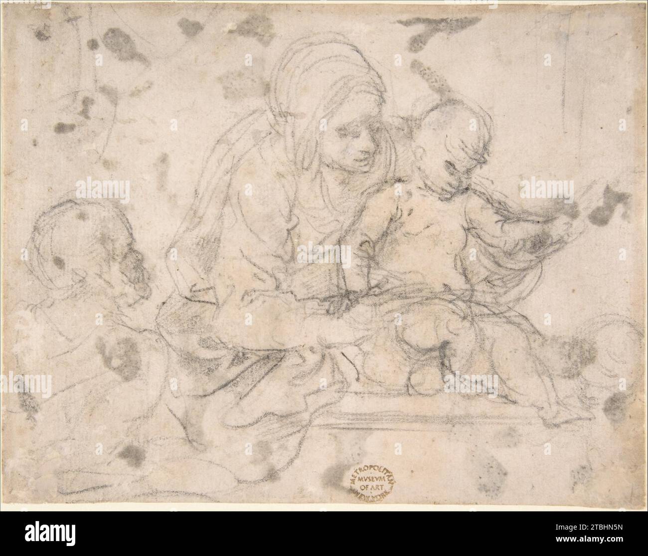 Virgin and Child with Infant St. John the Baptist 1880 by Anonymous ...