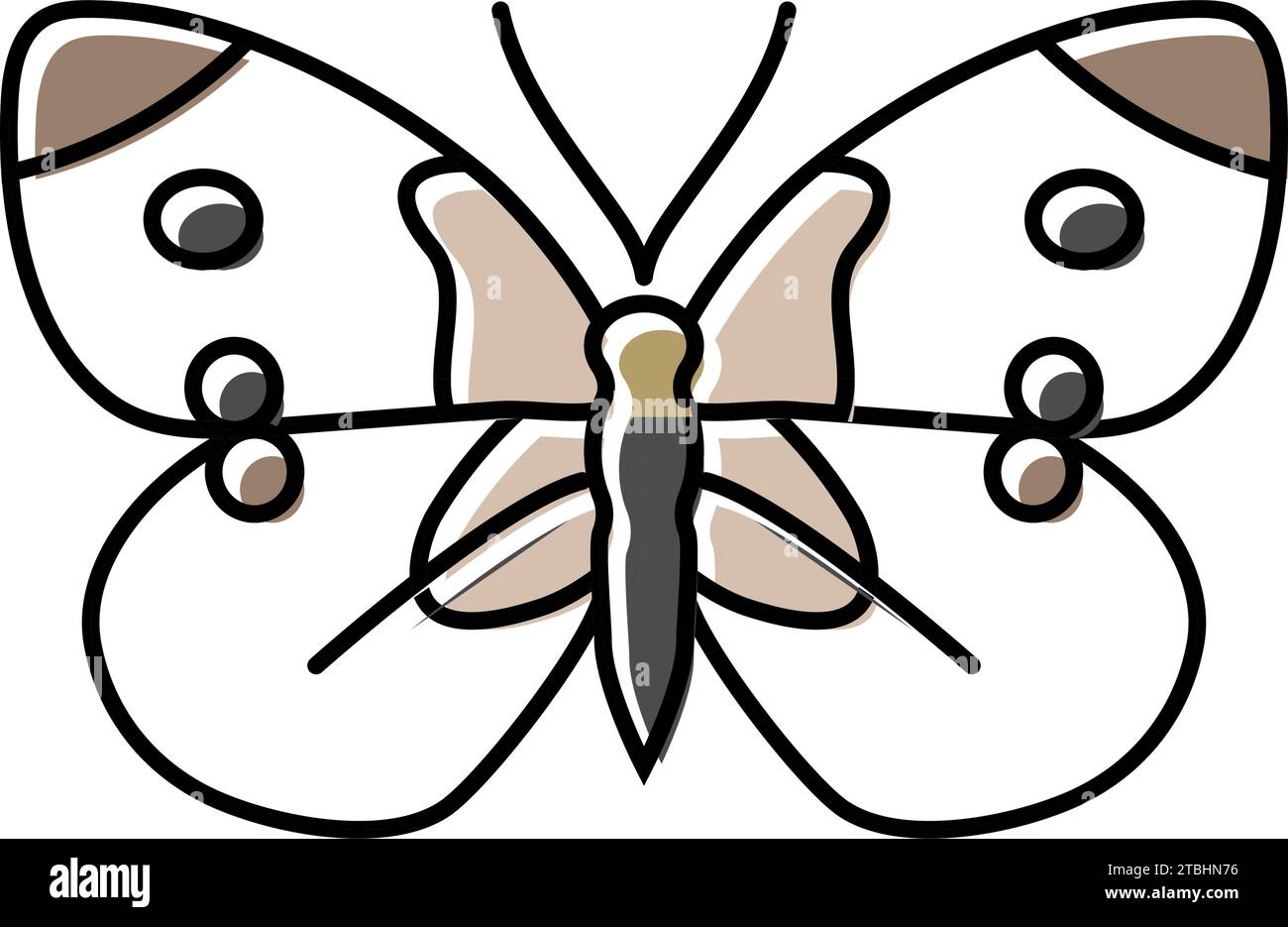 cabbage white summer color icon vector illustration Stock Vector Image ...