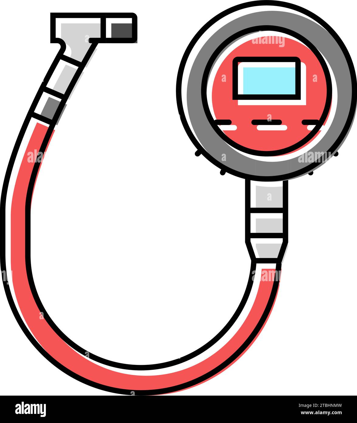 tire pressure gauge vehicle color icon vector illustration Stock Vector ...
