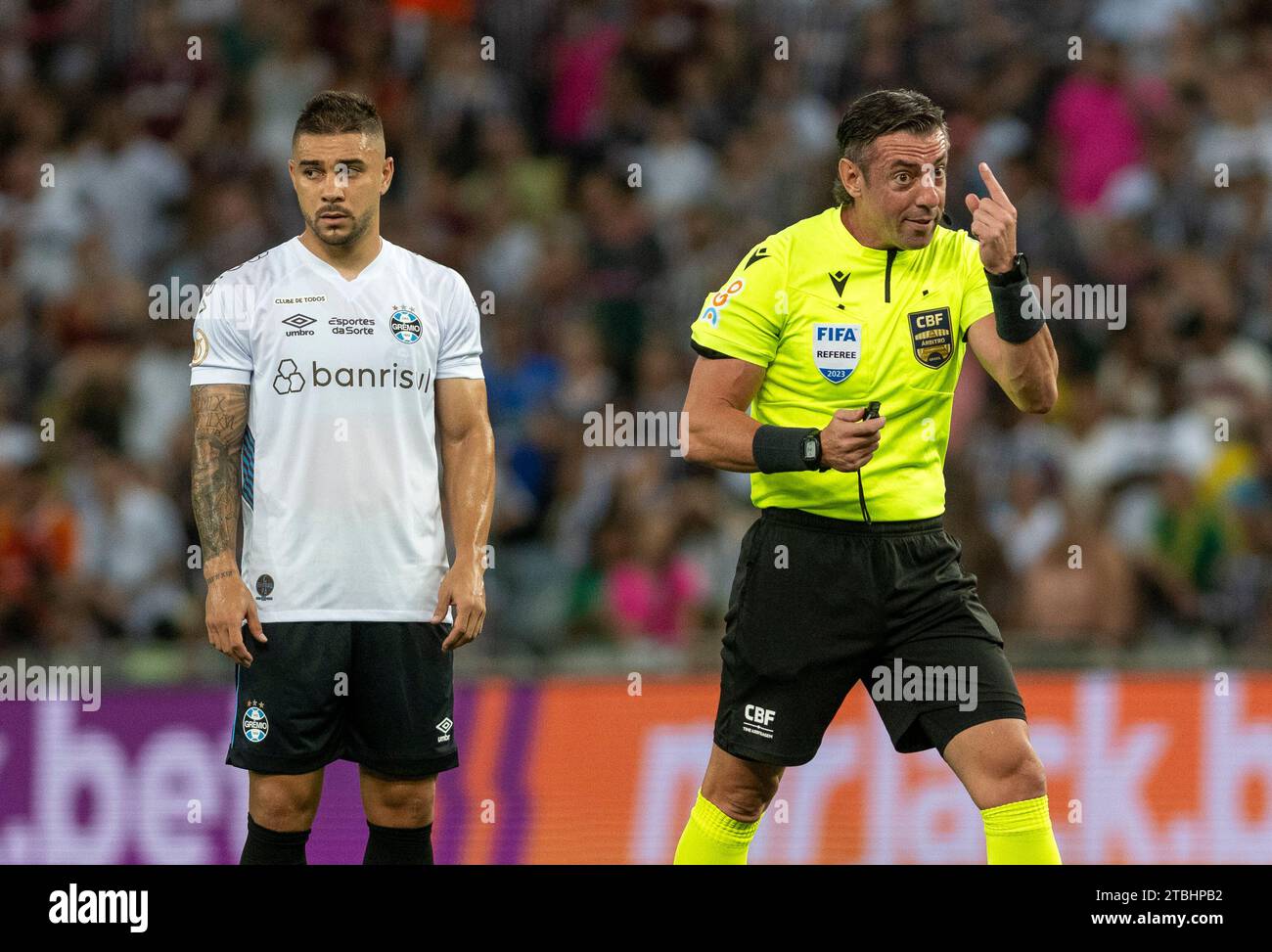 Rio, Brazil - December, 06 2023, match between Fluminense vs Gremio by Brazilian championship of 38th round, in Maracana Stadium Stock Photo