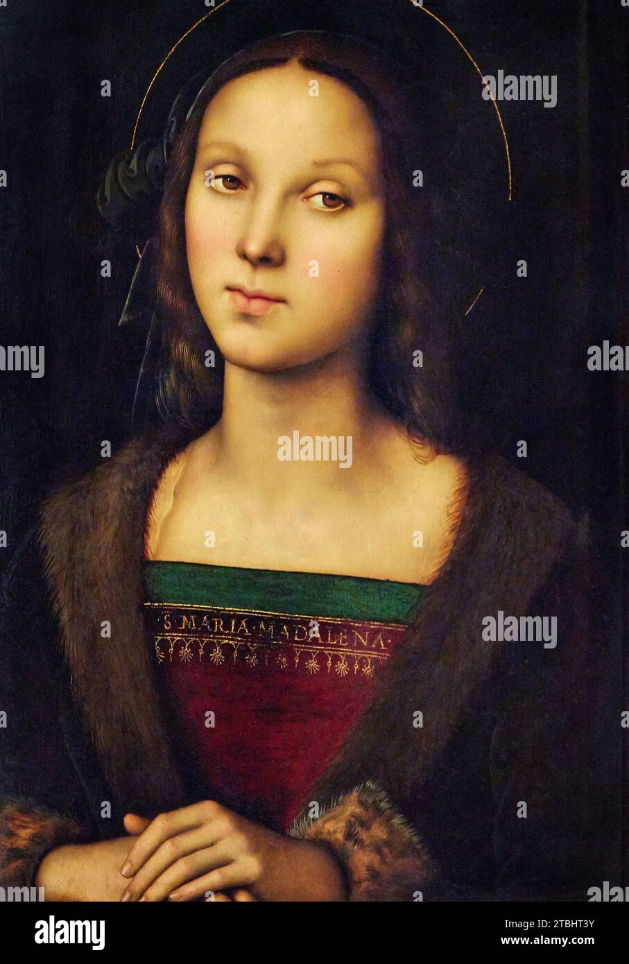 S.Maria Maddalena - olio su tavola - Pietro Vannucci detto il Perugino - 1500 - Firenze,Galleria degli Uffizi,Galleria Palatina Stock Photo