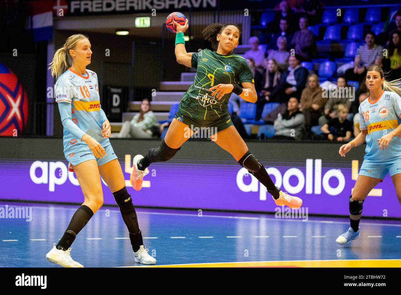 Frederikshavn, Denmark. 06th, December 2023. Ana Paula Belo (9) of