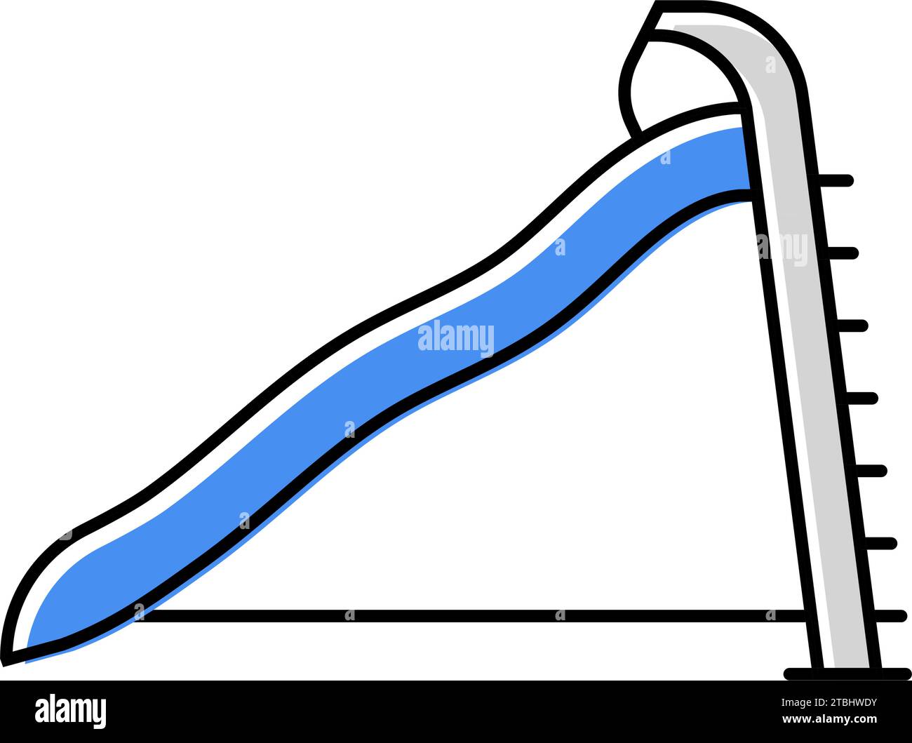 free standing slide park kid play color icon vector illustration Stock ...