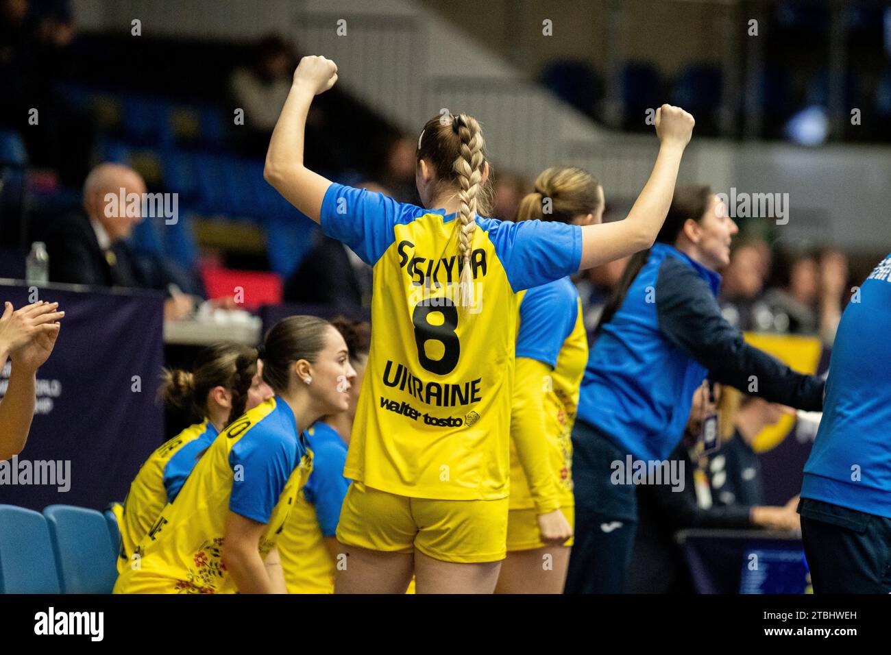 Frederikshavn, Denmark. 06th, December 2023. Karina Soskyda (8) of