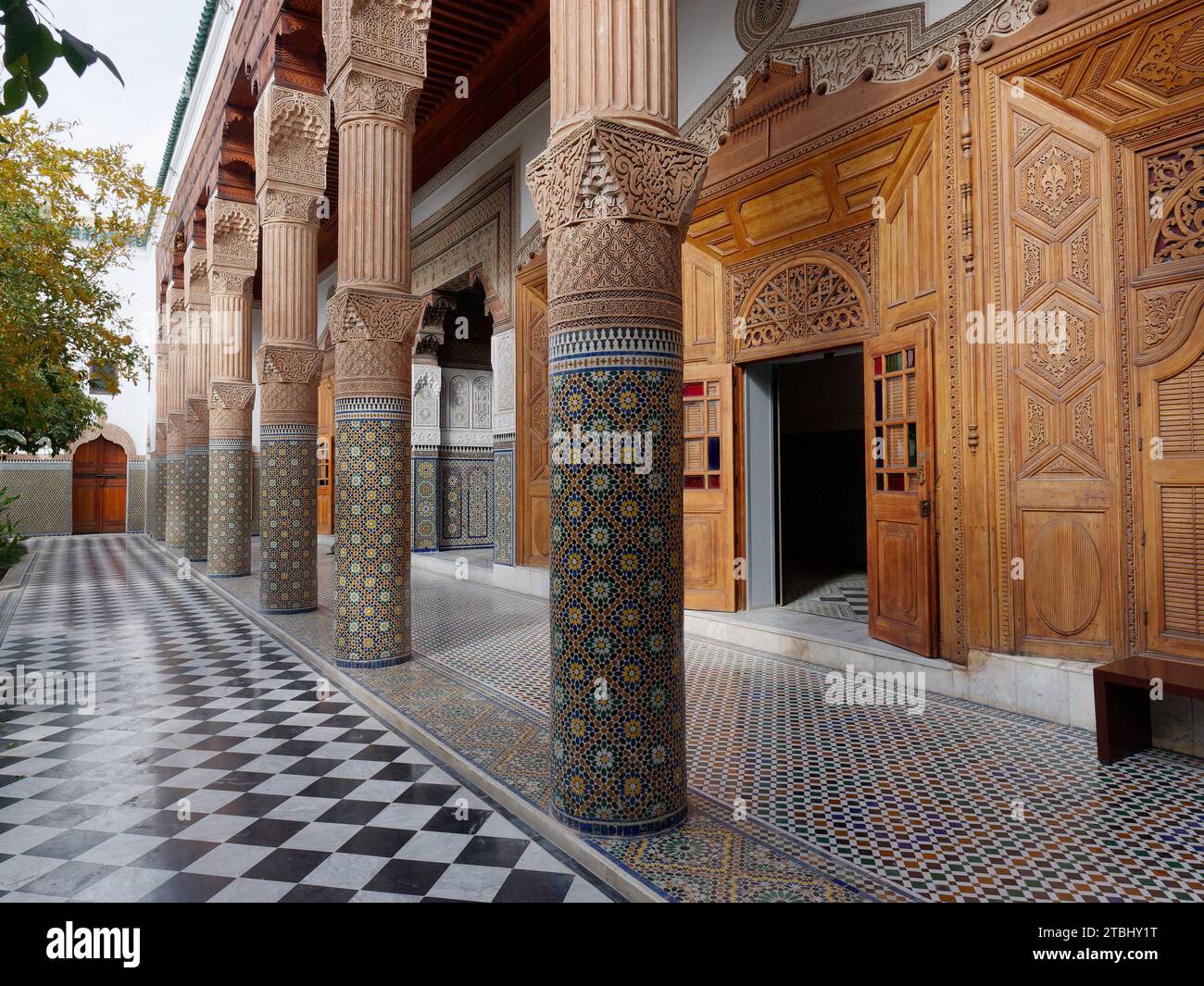 Dar el Bacha Palace, Marrakesh aka Marrakech, Morocco, December 07, 2023 Stock Photo