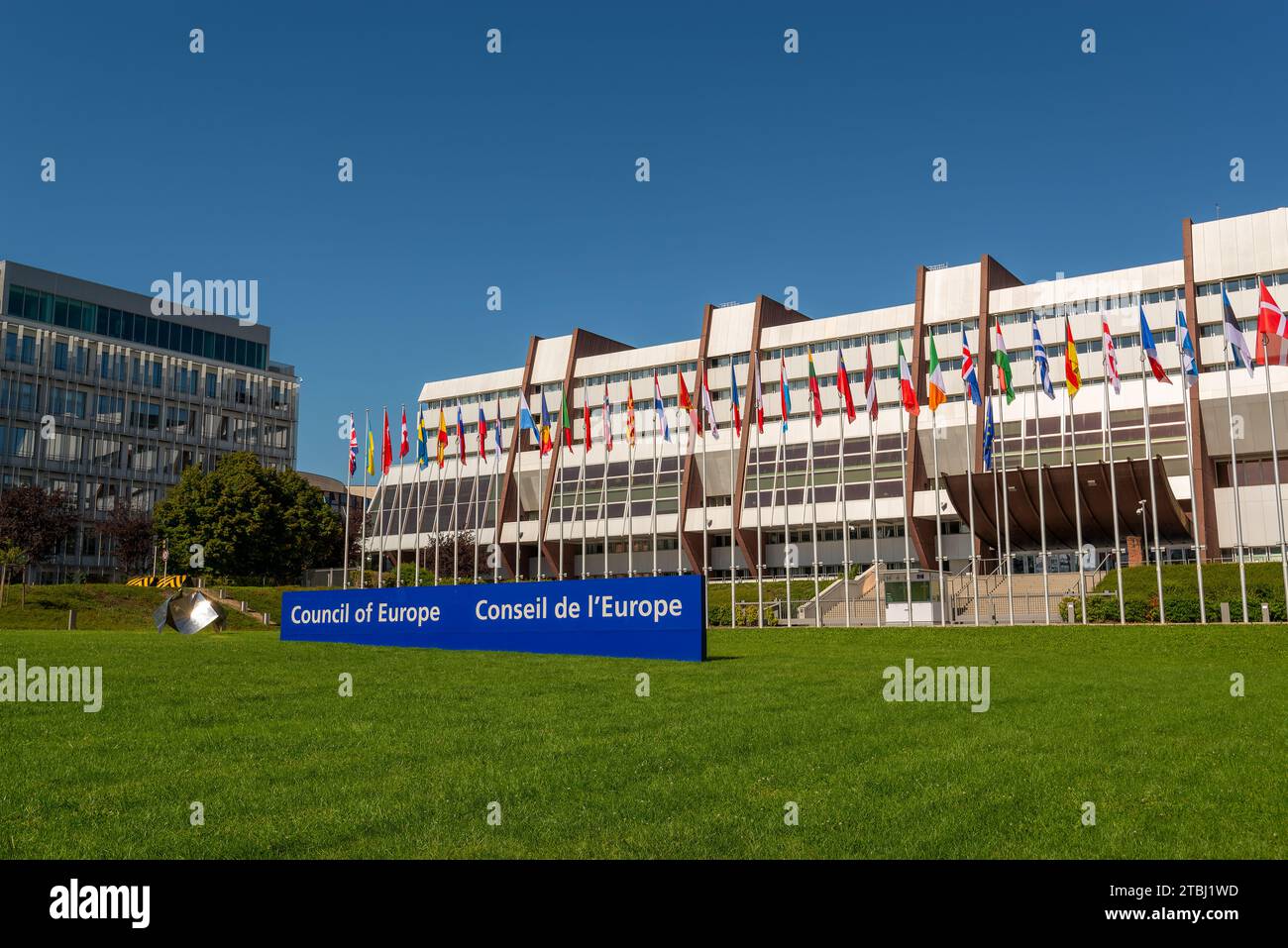 council of europe; palais de l'europe; europe; council; building; strasbourg; france; european; institution; organization; quarter; sign; human; right Stock Photo