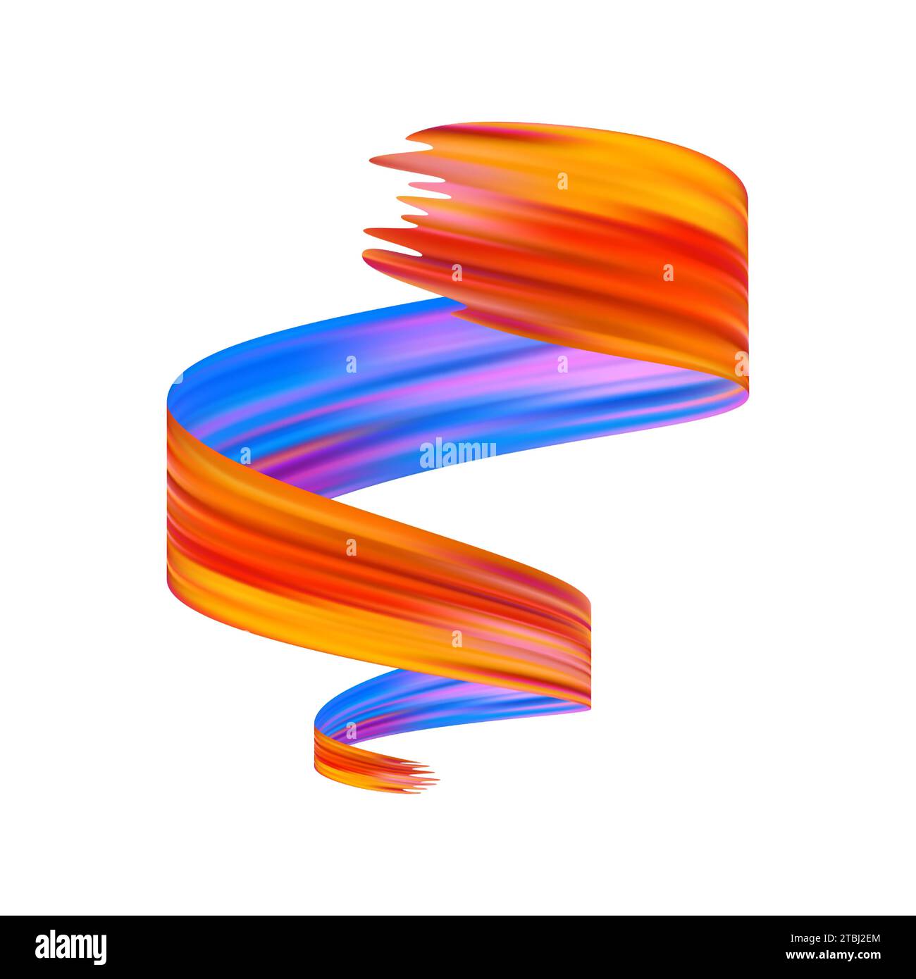 3d Brushstroke gradient texture brush Stock Vector
