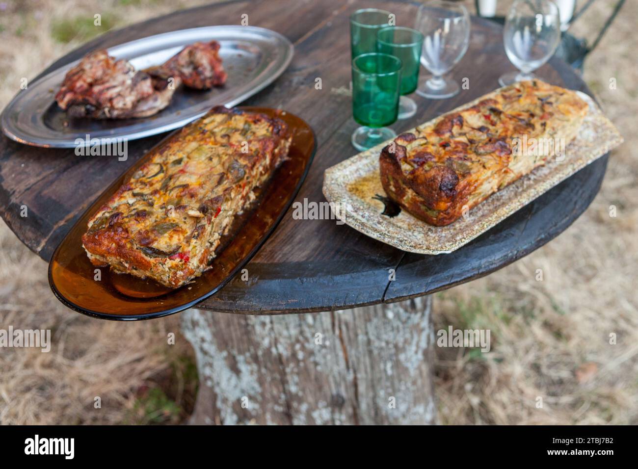 Vegetable terrines, Rogliano, Corsica, France Stock Photo