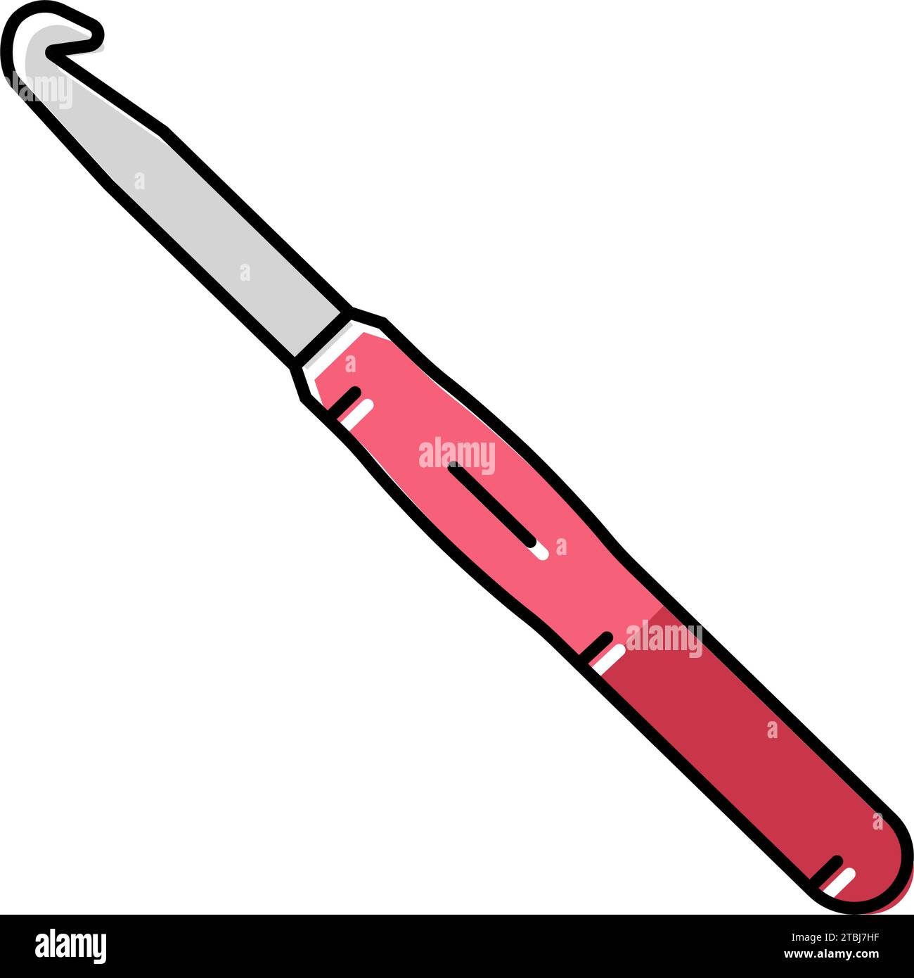 crochet hook knitting wool color icon vector illustration Stock Vector ...