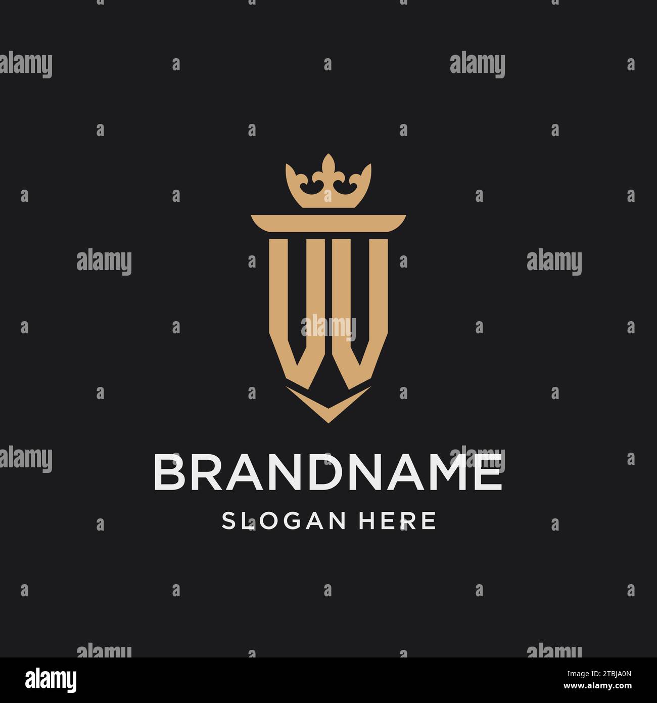 VV monogram with medieval style, luxury and elegant initial logo design ...