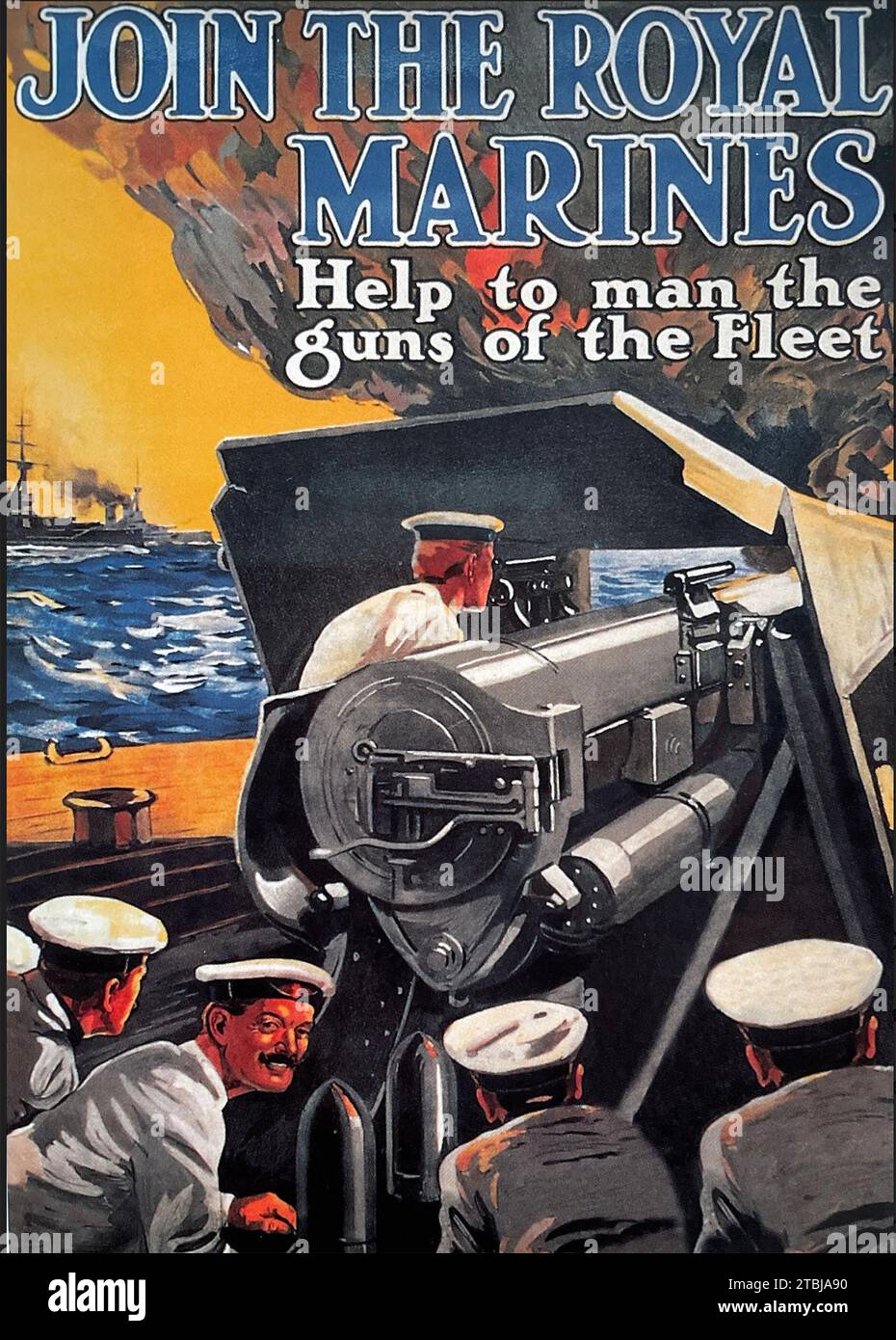 ROYAL MARINES recruiting poster, 1915 Stock Photo