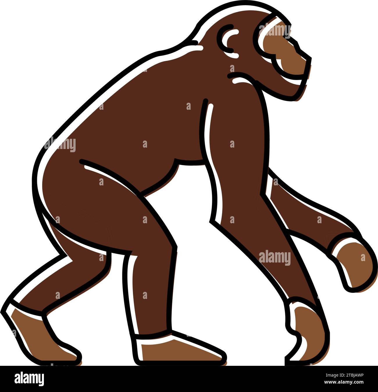 primate-ancestors-human-evolution-color-icon-vector-illustration-stock