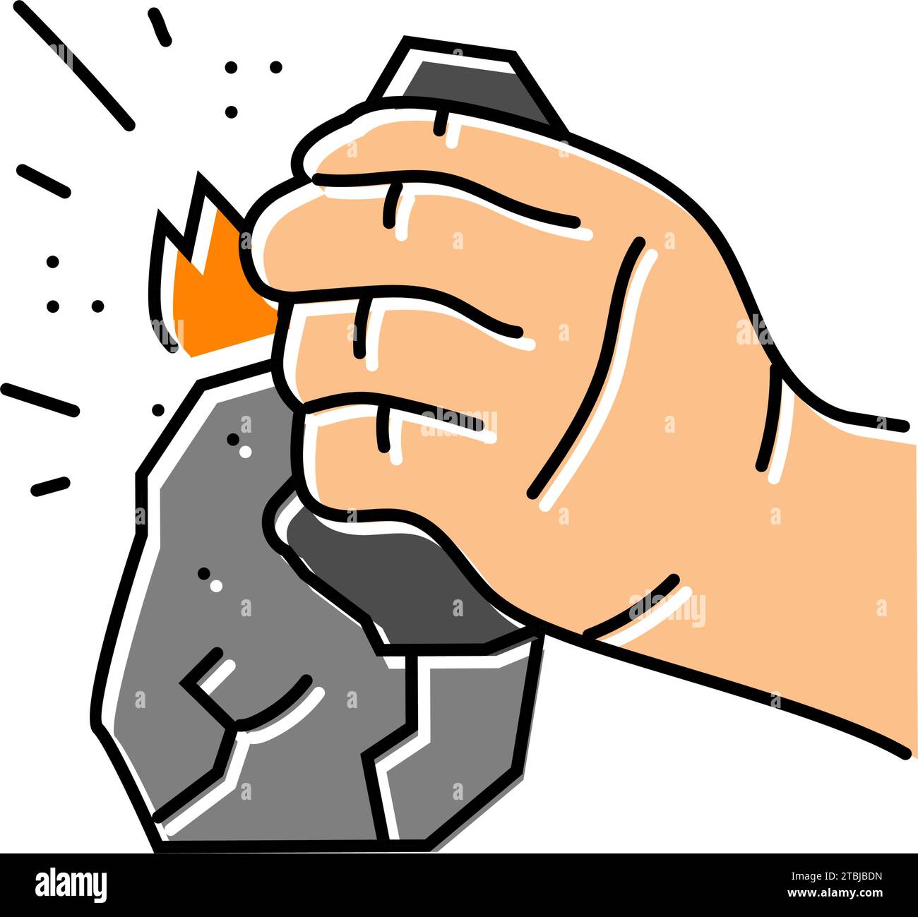 fire making human evolution color icon vector illustration Stock Vector ...