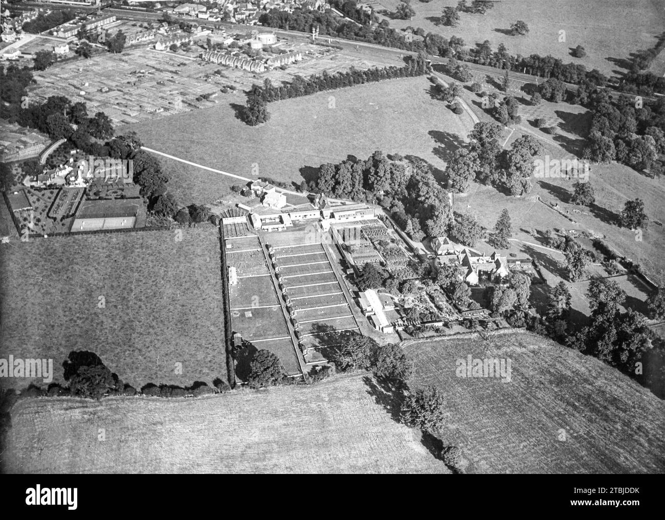 Aerial View of the Moles Farm House and its Estate near Ware, Herts