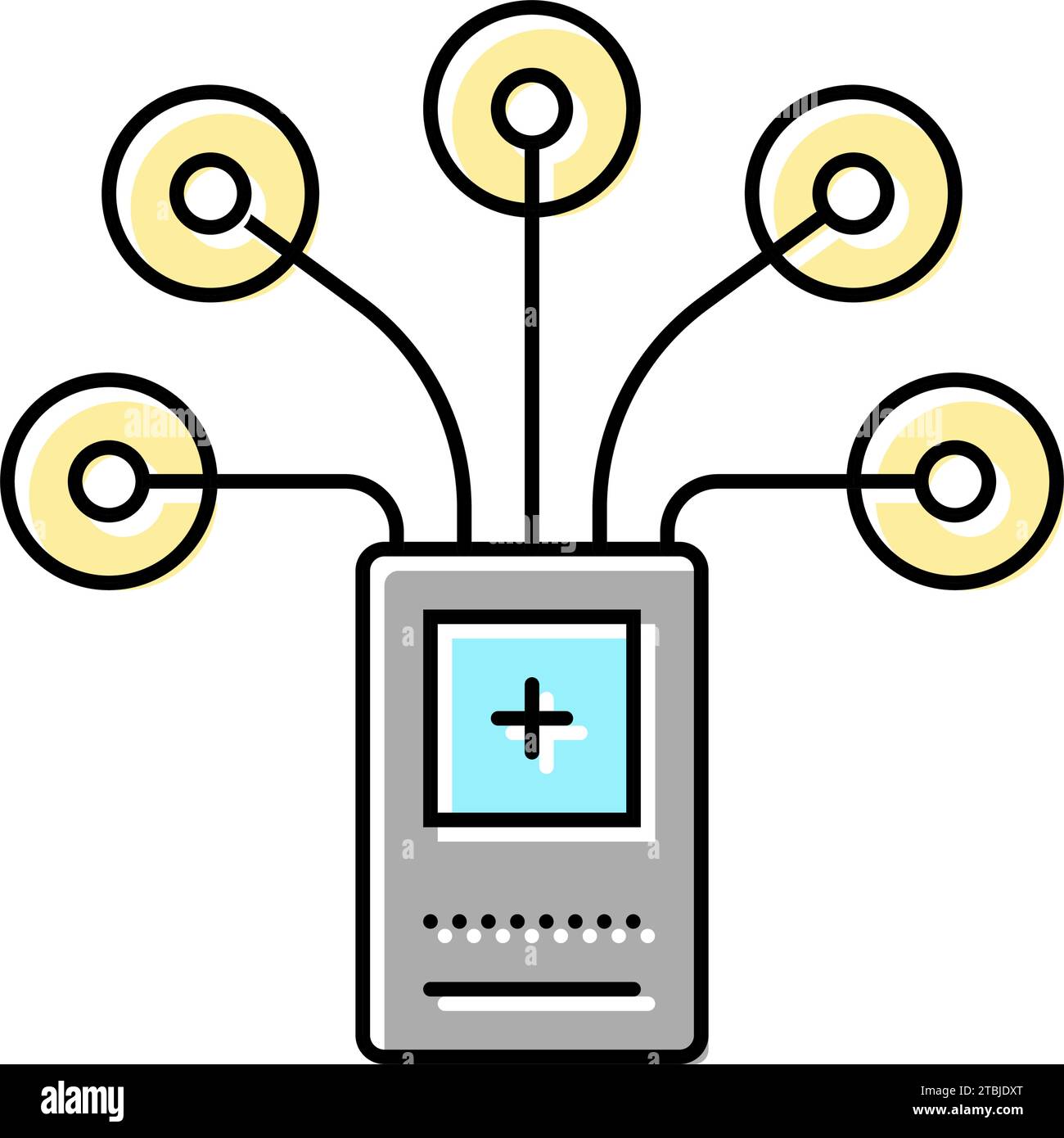 biomedical sensor color icon vector illustration Stock Vector Image ...