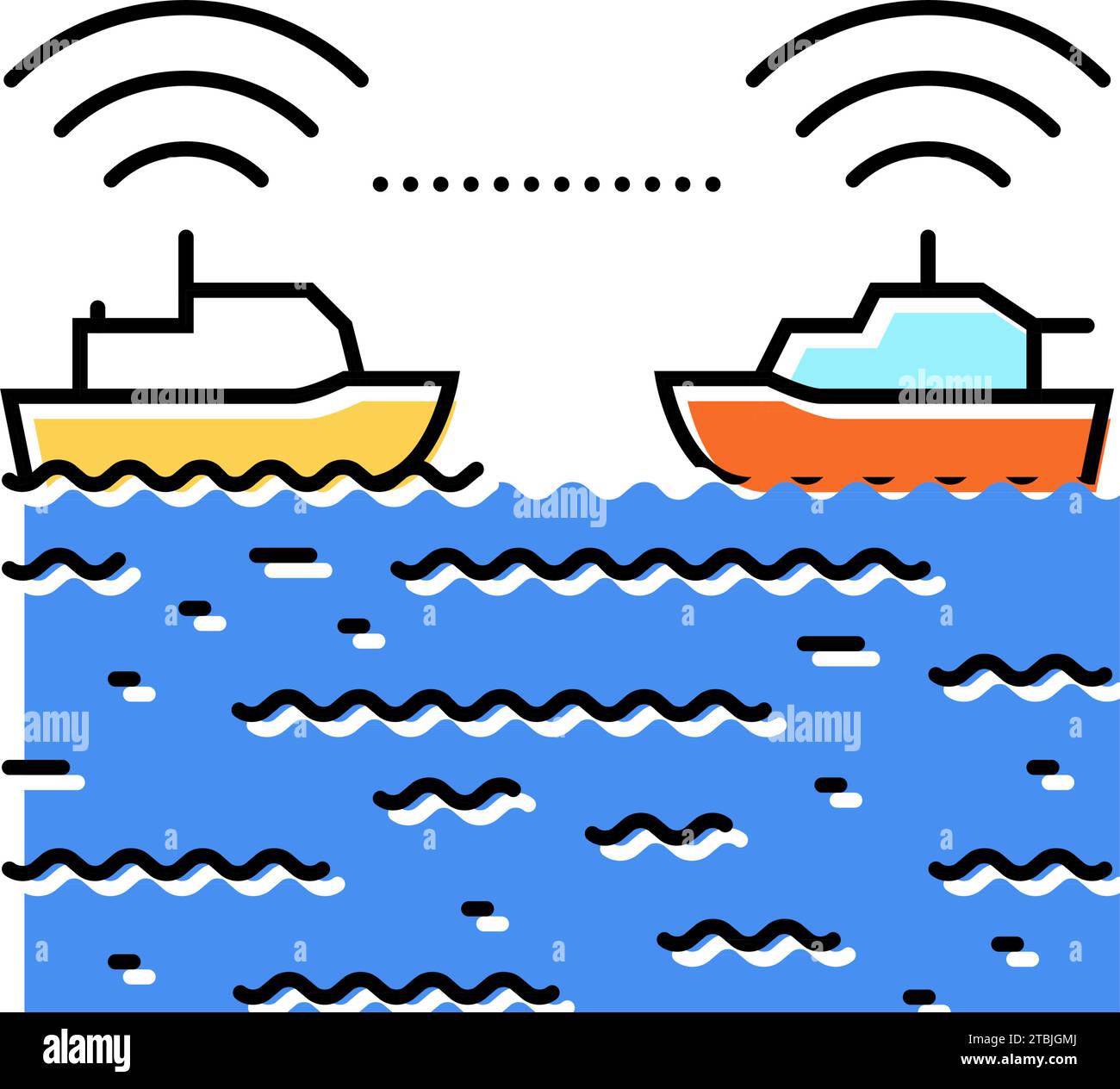 Maritime collision Stock Vector Images - Alamy