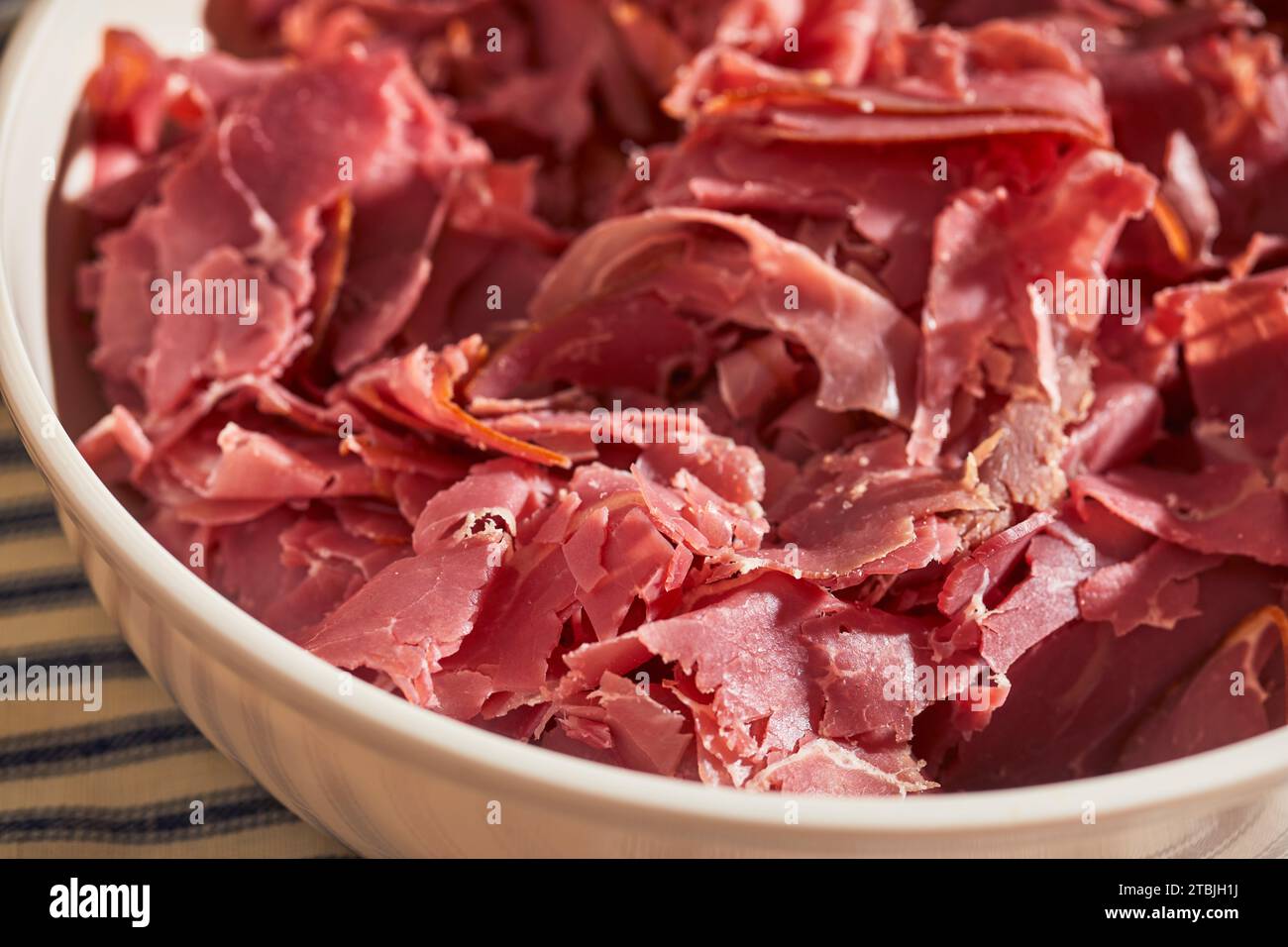 Dried, salt beef. Artisan made in Lancaster, Pennsylvania, USA Stock
