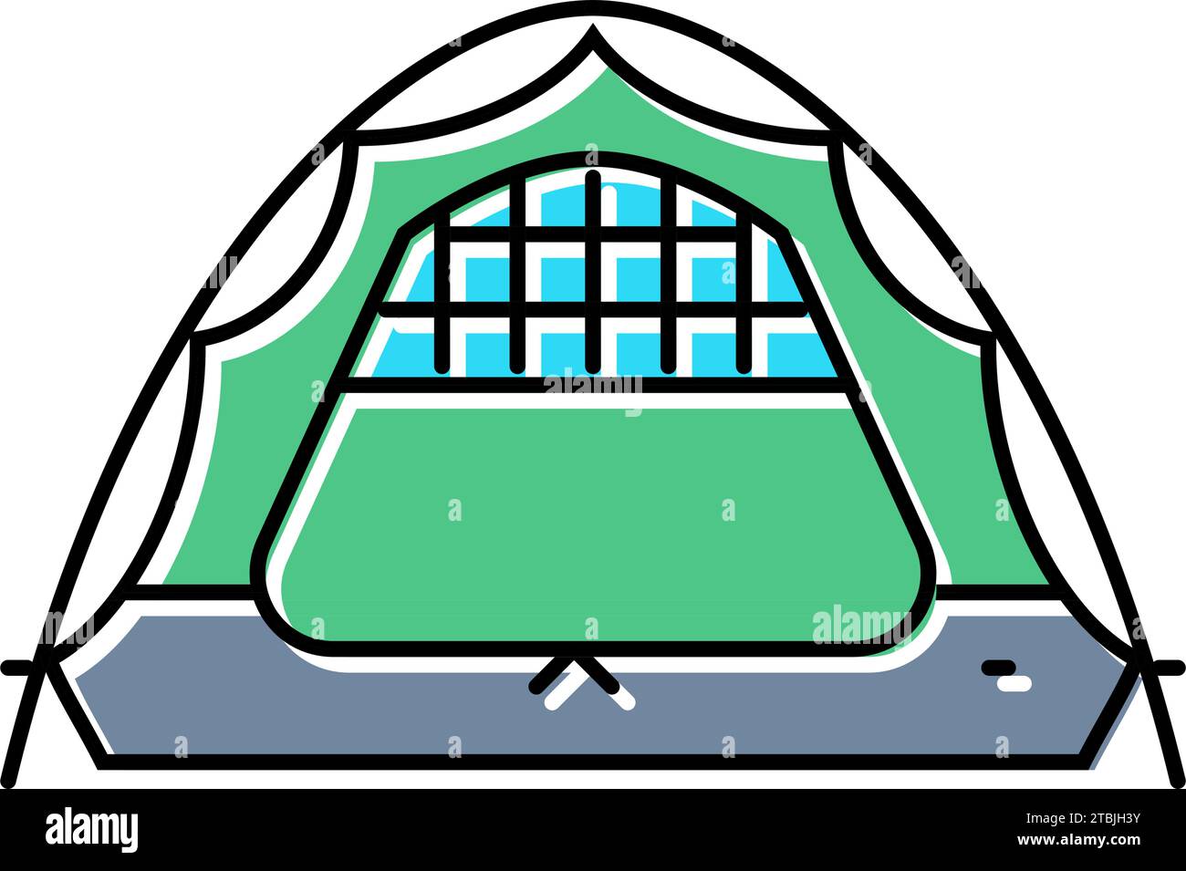 tent mountaineering adventure color icon vector illustration Stock ...