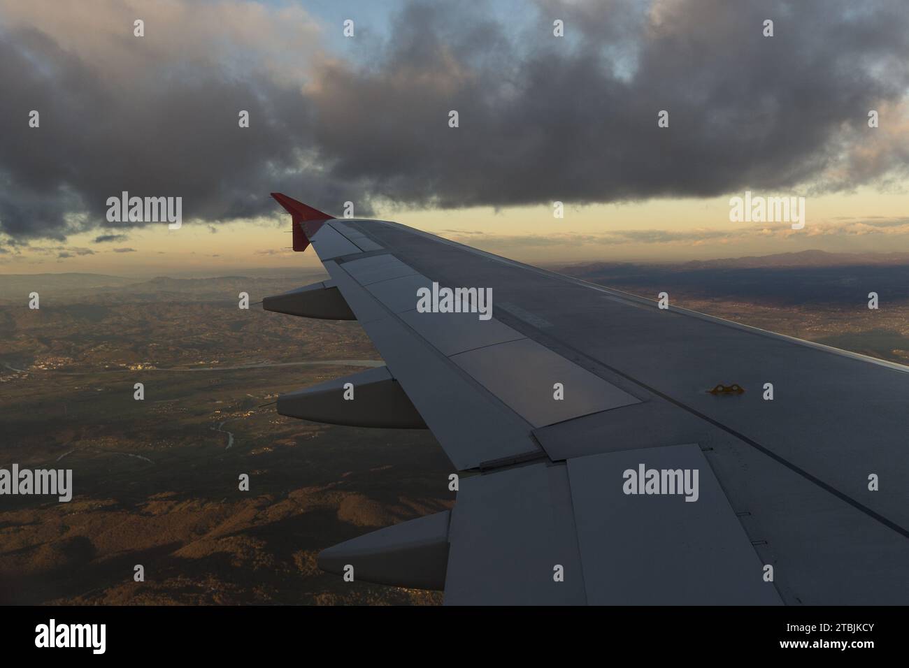 Airplane wing Stock Photo