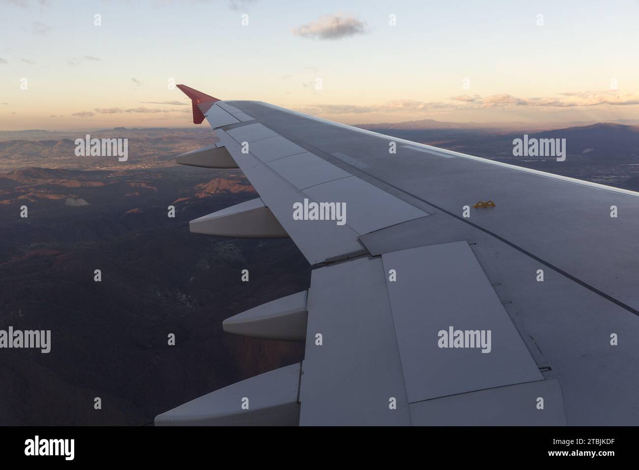 Airplane wing Stock Photo