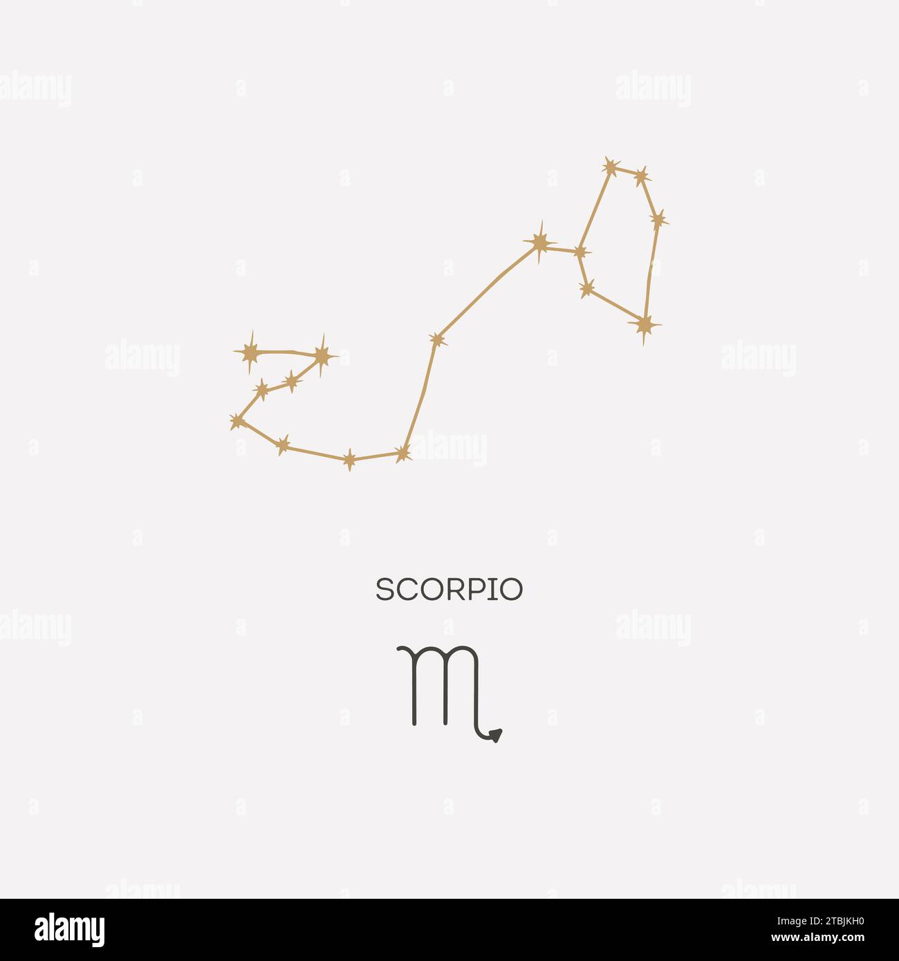 Scorpio constellation vector illustration Stock Vector