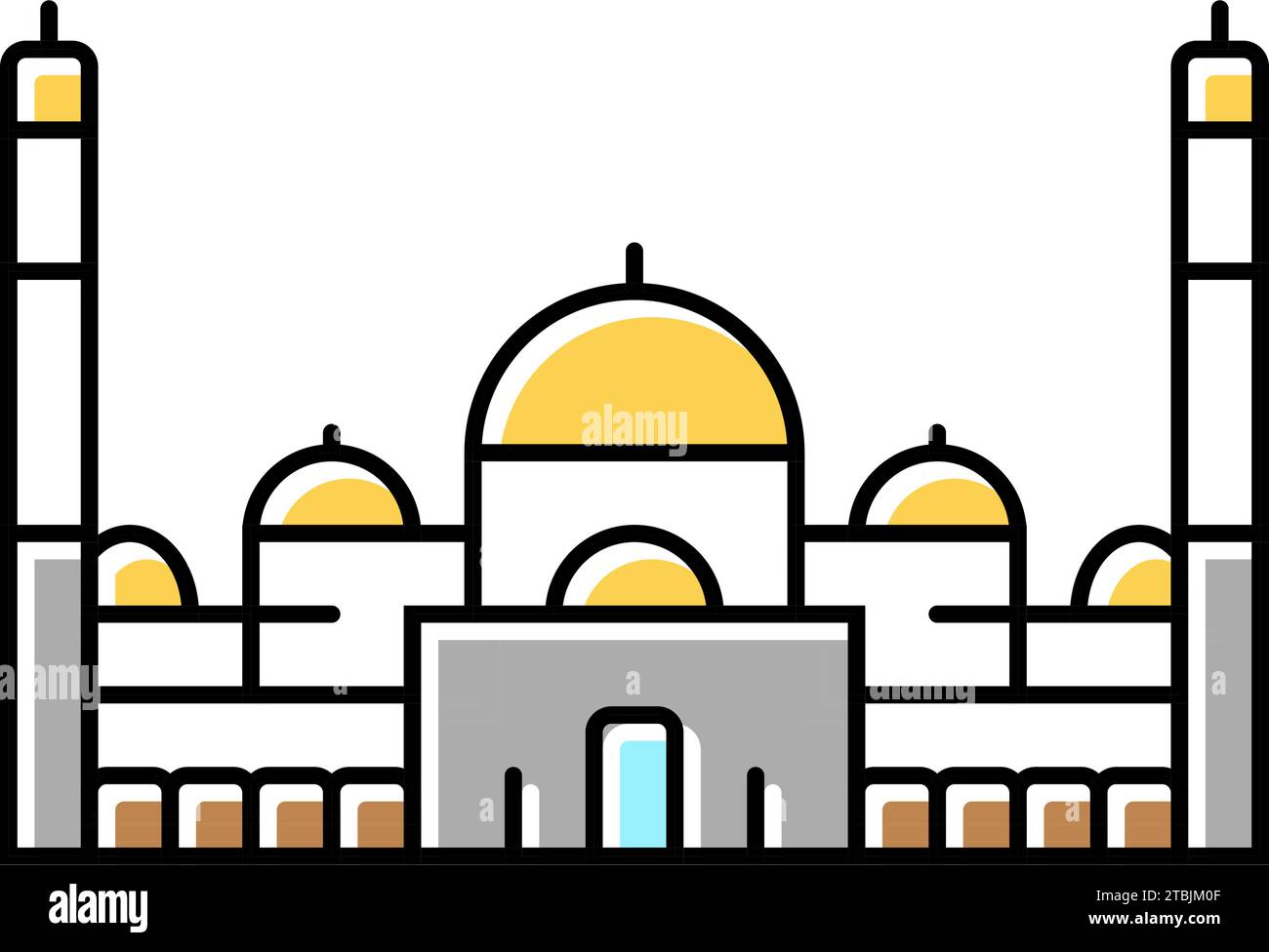 mosque islam muslim color icon vector illustration Stock Vector Image ...