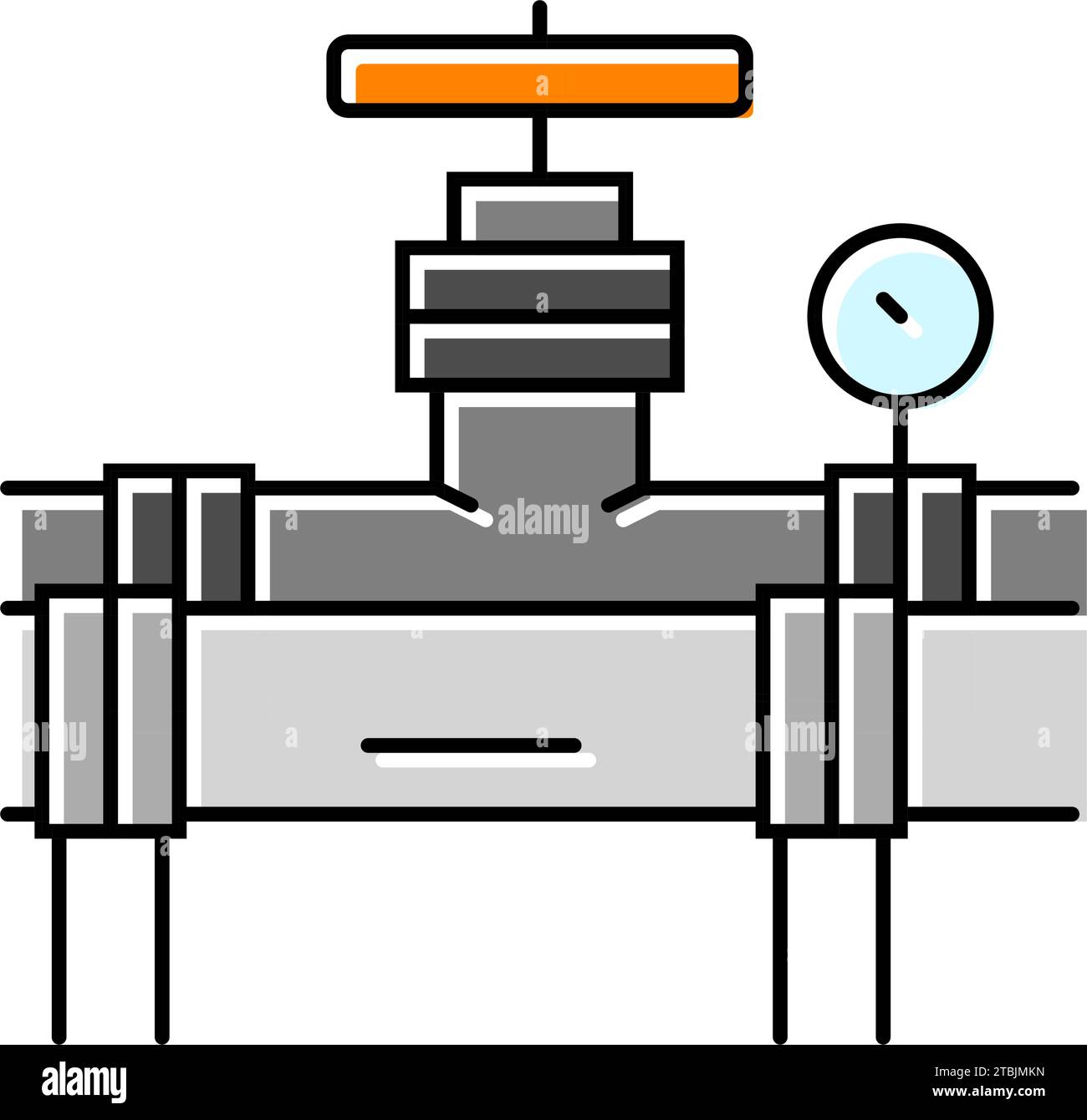 pipeline gas service color icon vector illustration Stock Vector Image