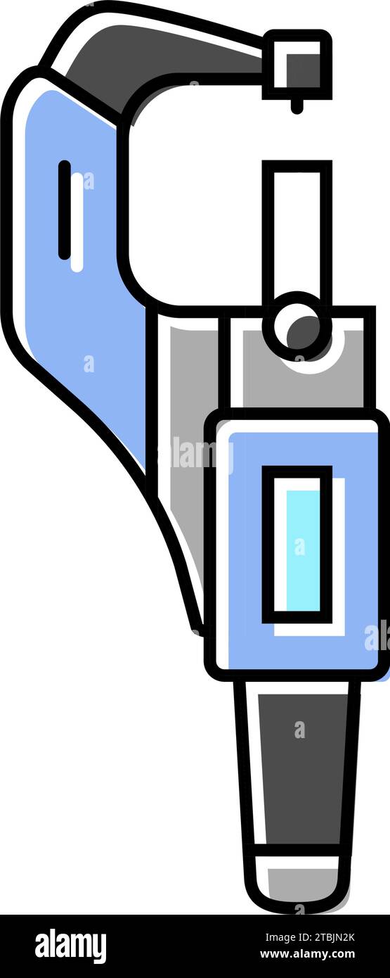 precision measuring manufacturing engineer color icon vector ...