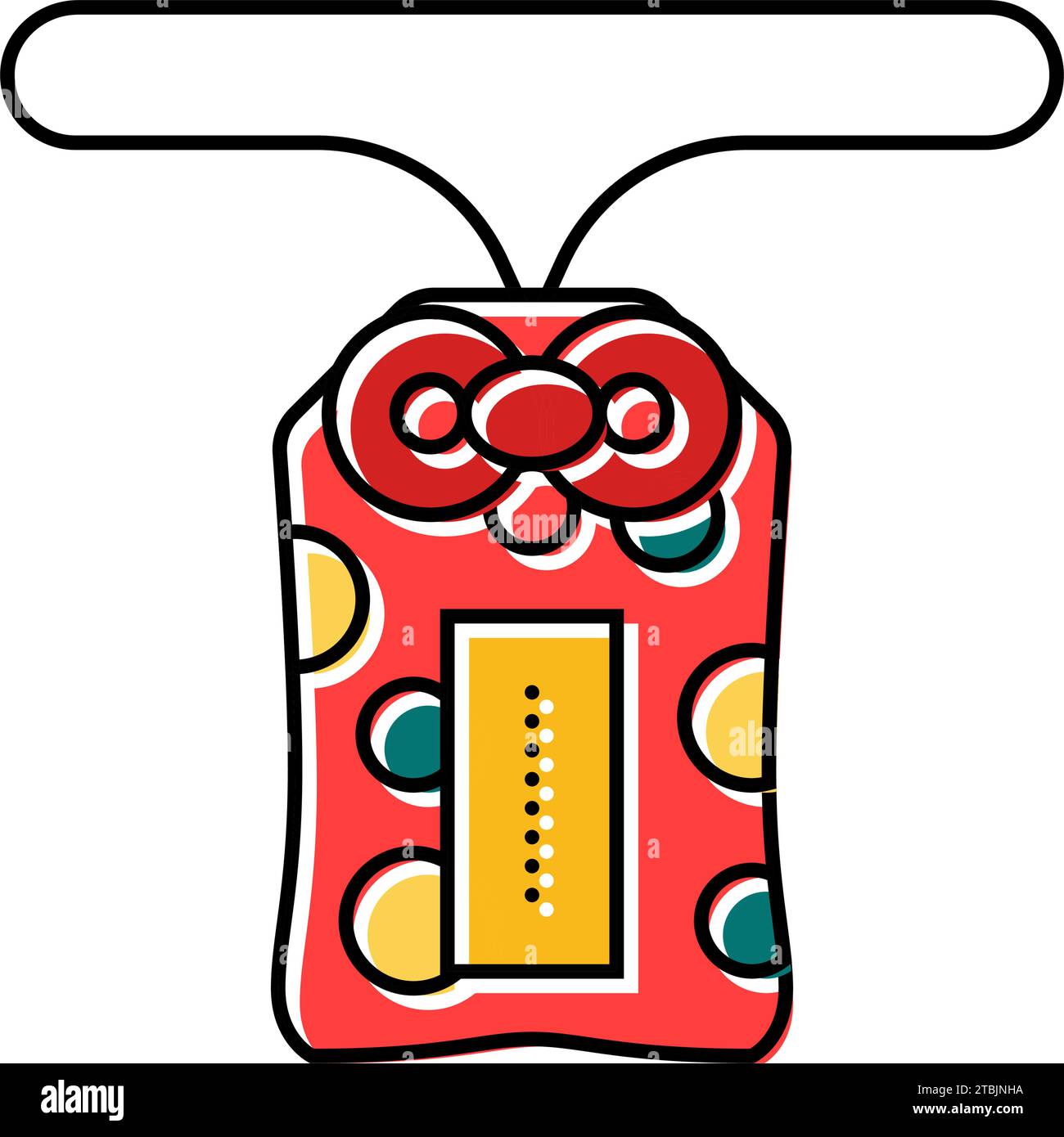 omamori amulet shintoism color icon vector illustration Stock Vector