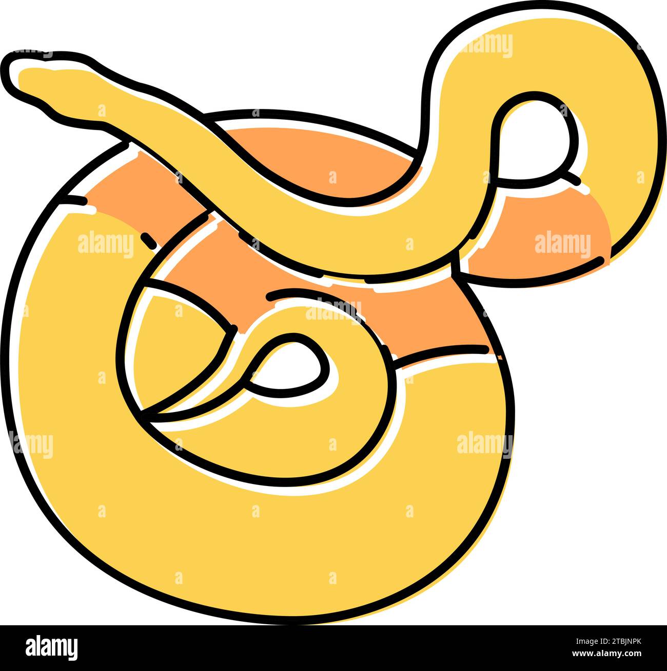 python animal snake color icon vector illustration Stock Vector Image ...