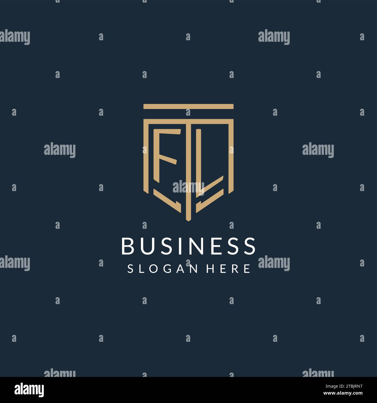 Initial FL shield logo monoline style, modern and luxury monogram logo ...